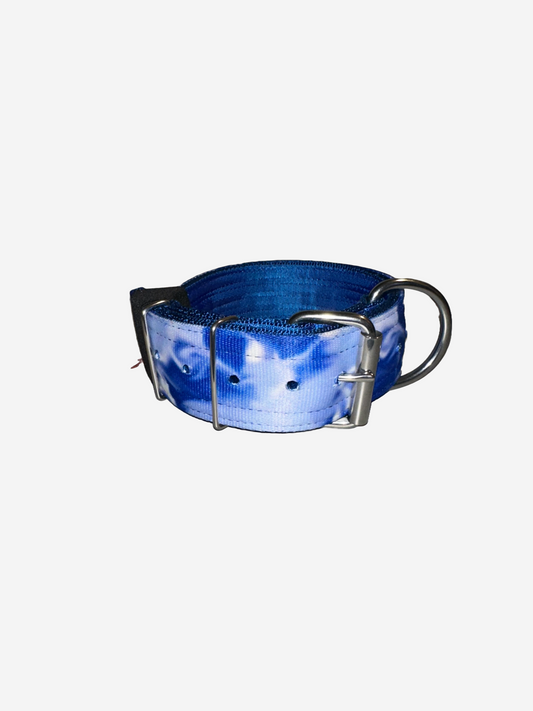 2 Inch Wide Blue Smoke Heavy Duty 5 Ply Seatbelt Collar