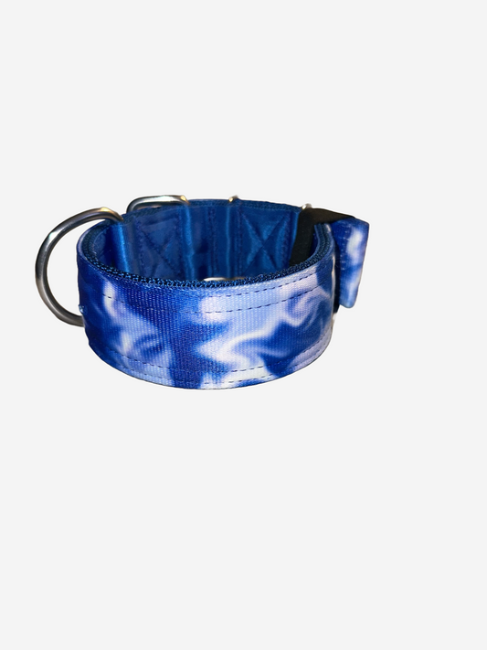 2 Inch Wide Blue Smoke Heavy Duty 5 Ply Seatbelt Collar