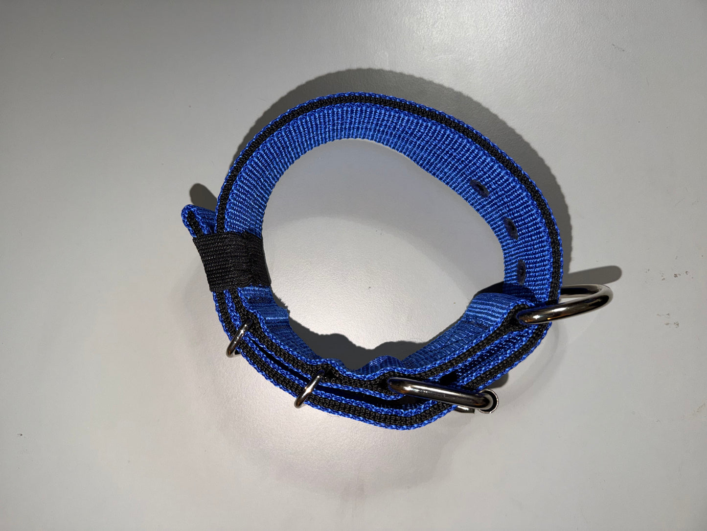 2 Inch wide Blue On Black 5 Ply Heavy Duty HP Collar