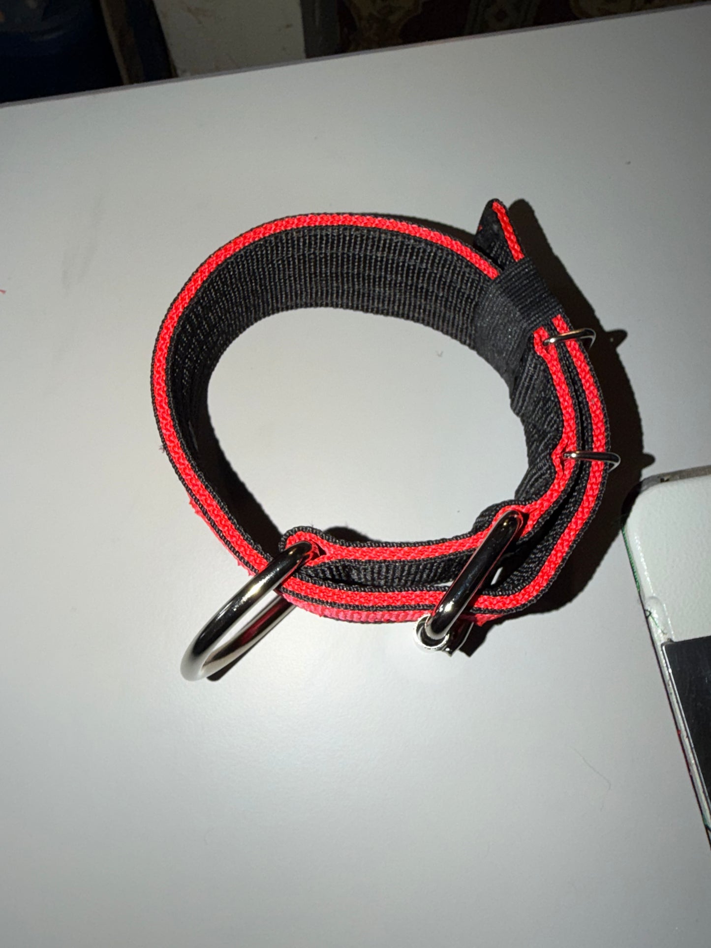 2 Inch Wide Red On Black 5 Ply Heavy Duty HP Collar